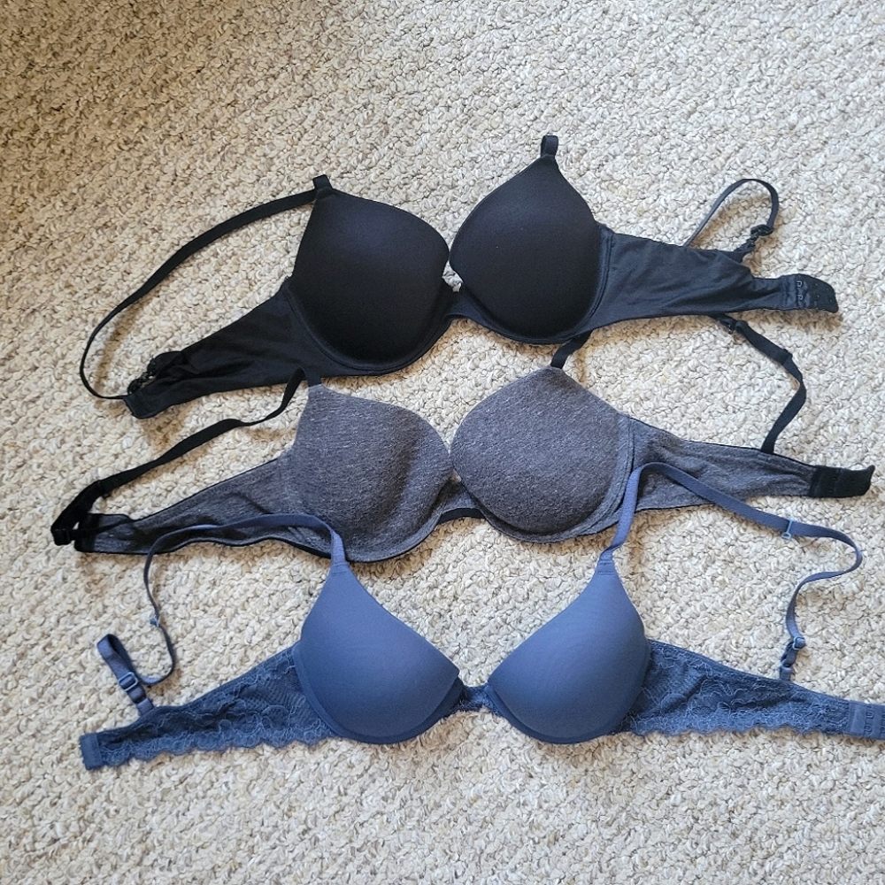 Set Of 3- Cute Bras Size 32B -34B